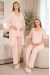 Lohusa Hamile Pudra Pijama Takımı Sabahlık 33006